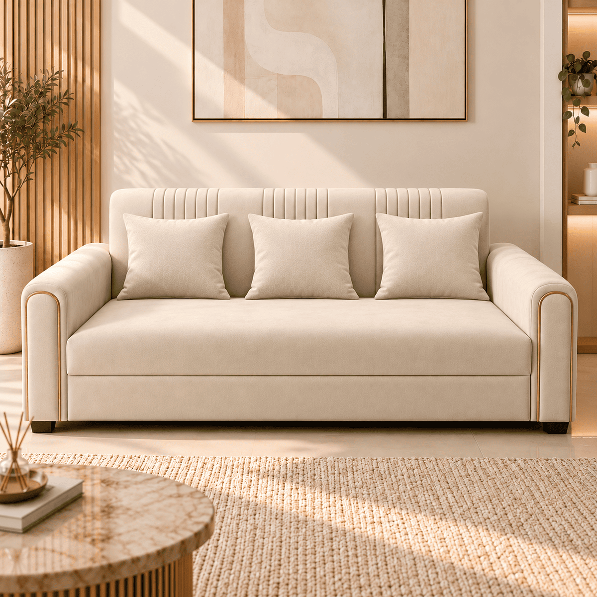 Lavise Contour Premium 3 seater Sofa with Cushions