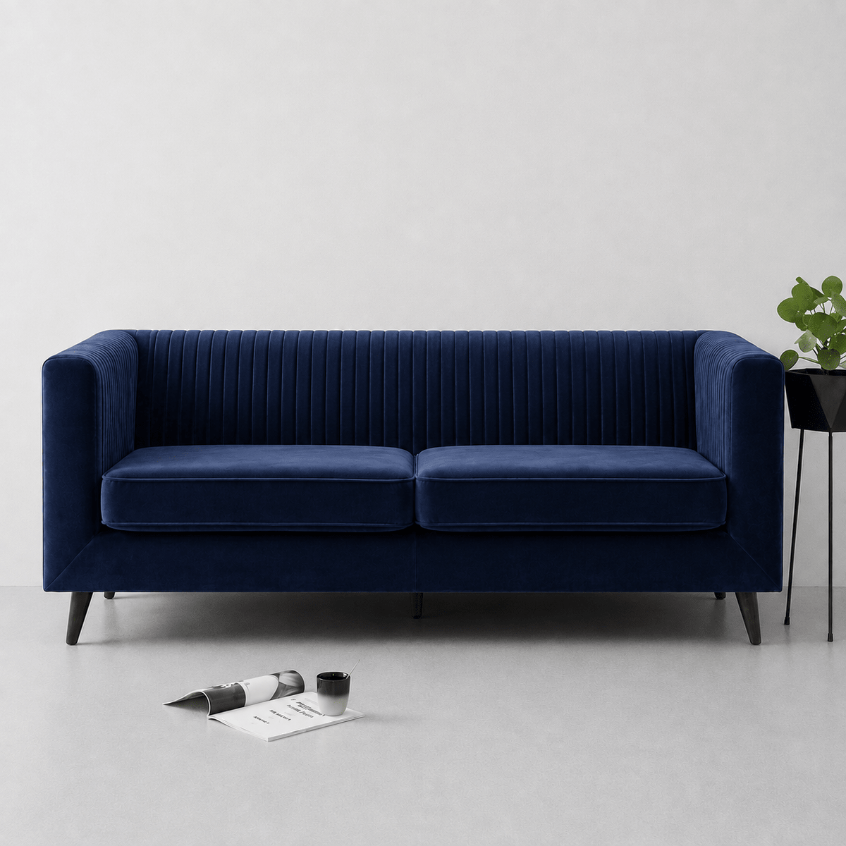 Lavise Fluted Comfort 3 Seater Sofa - Lavise