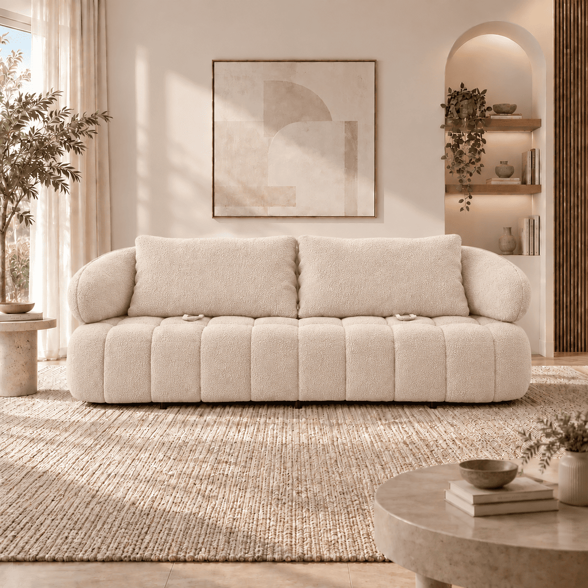 Lavise Siena 3 Seater Sofa with Extendable Backrest - Lavise