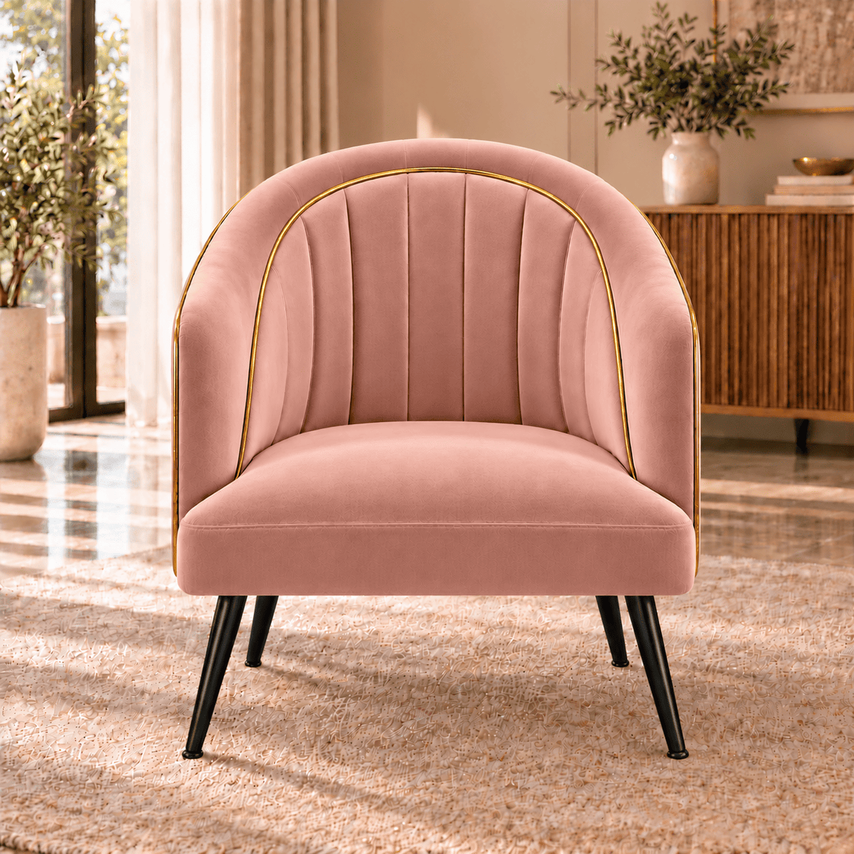 Lavise Opal Premium Upholstered Accent Chair
