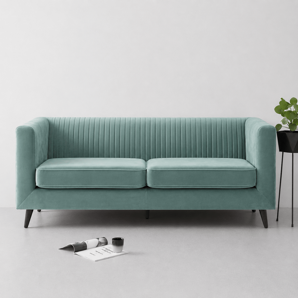 Lavise Fluted Comfort 3 Seater Sofa - Lavise