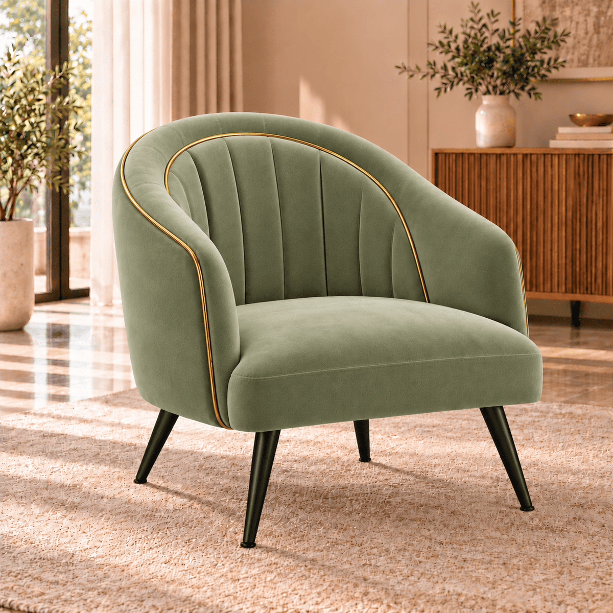 Lavise Opal Premium Upholstered Accent Chair