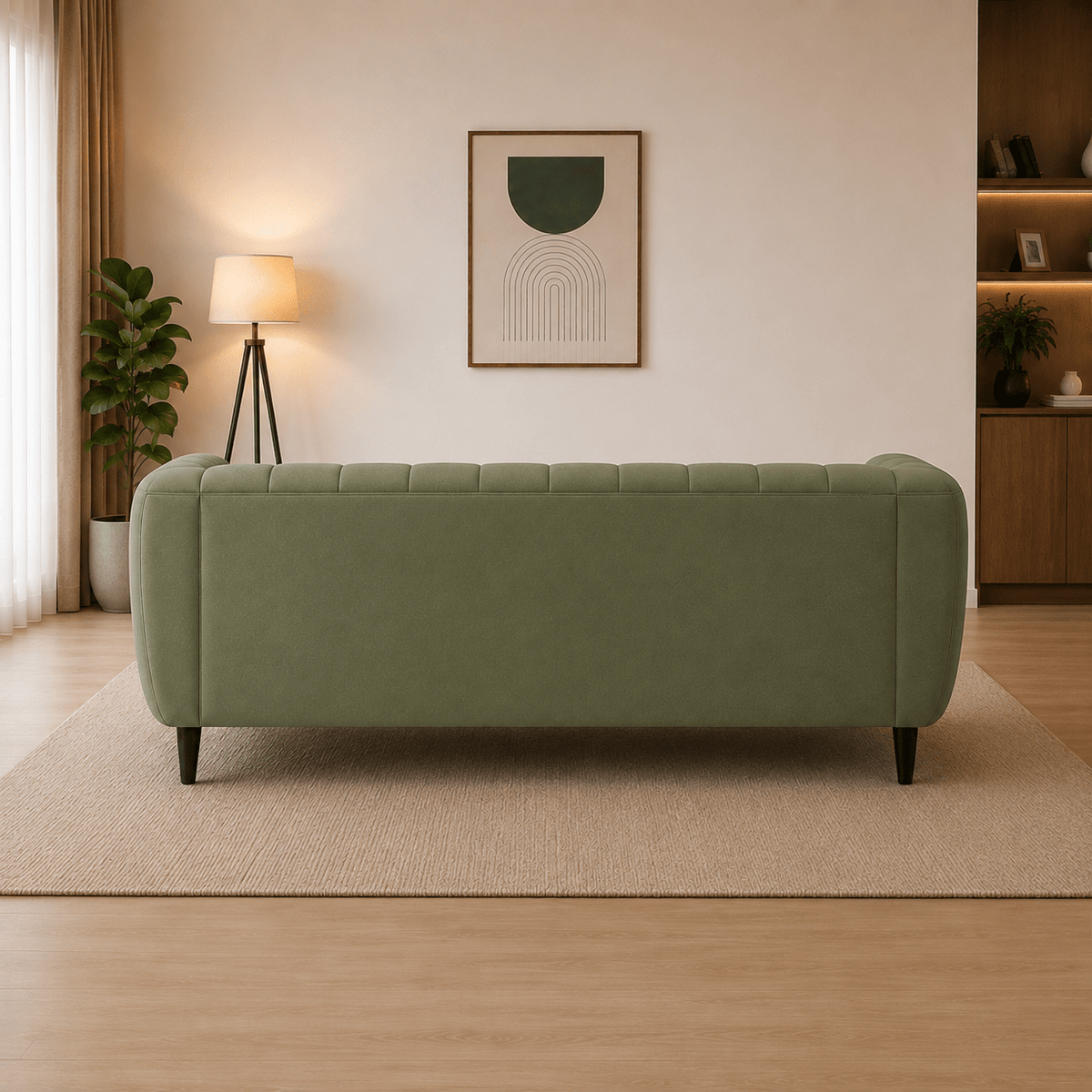 Lavise Curved Channel 3 Seater Sofa - Lavise