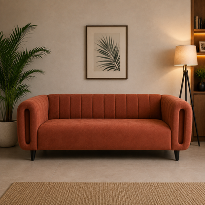 Lavise Curved Channel 3 Seater Sofa