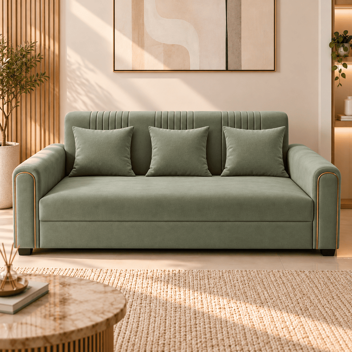 Lavise Contour Premium 3 seater Sofa with Cushions