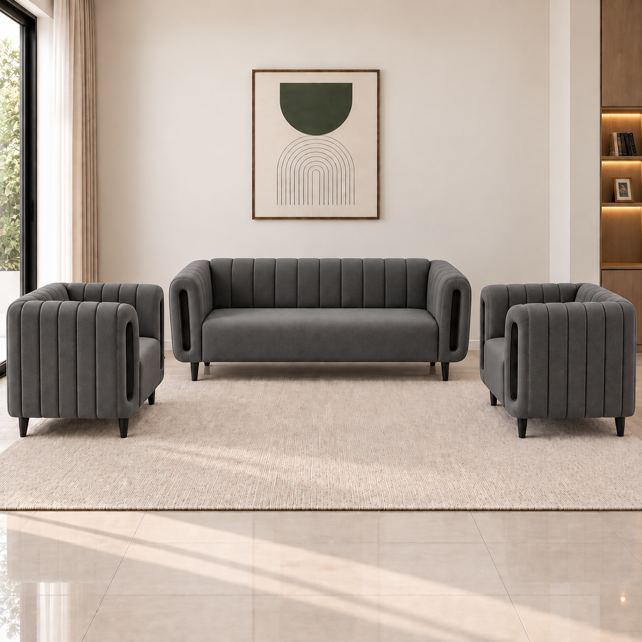 Lavise Cushion Arch 3+1+1 Sofa Set