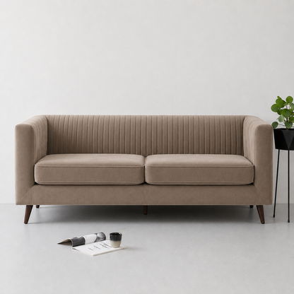 Lavise Fluted Comfort 3 Seater Sofa