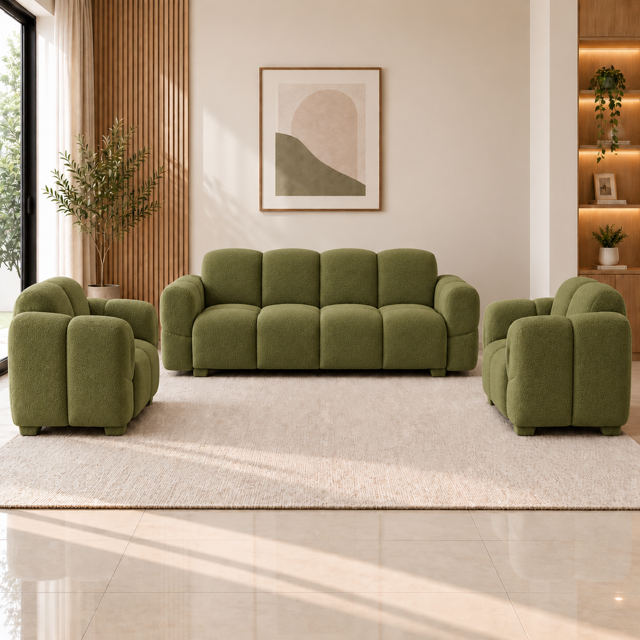 Lavise Cloudy 3+1+1 Sofa Set