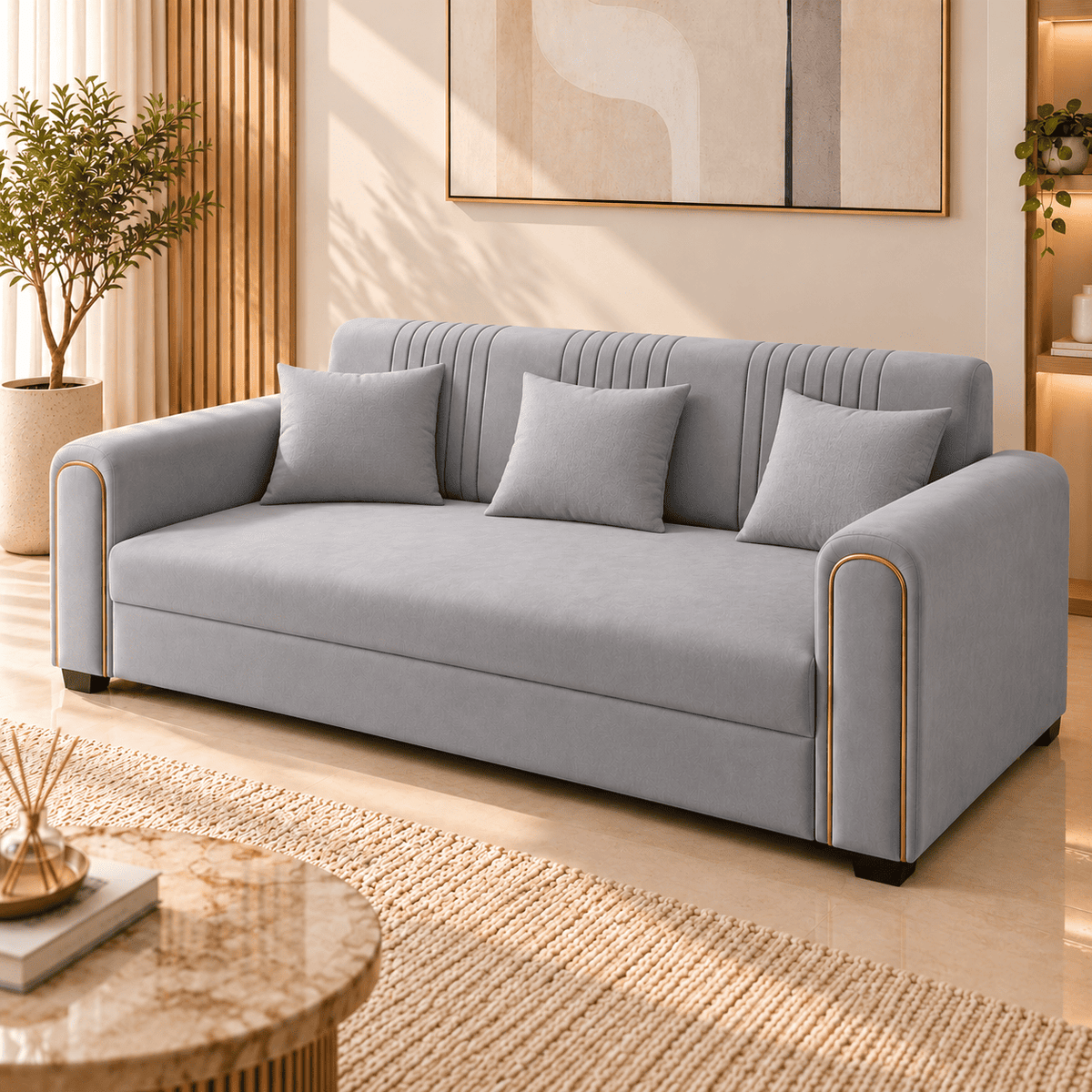 Lavise Contour Premium 3 seater Sofa with Cushions