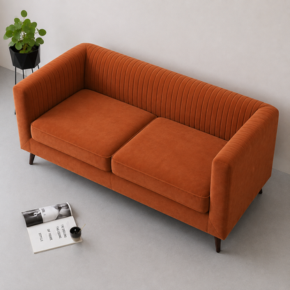 Lavise Fluted Comfort 3 Seater Sofa