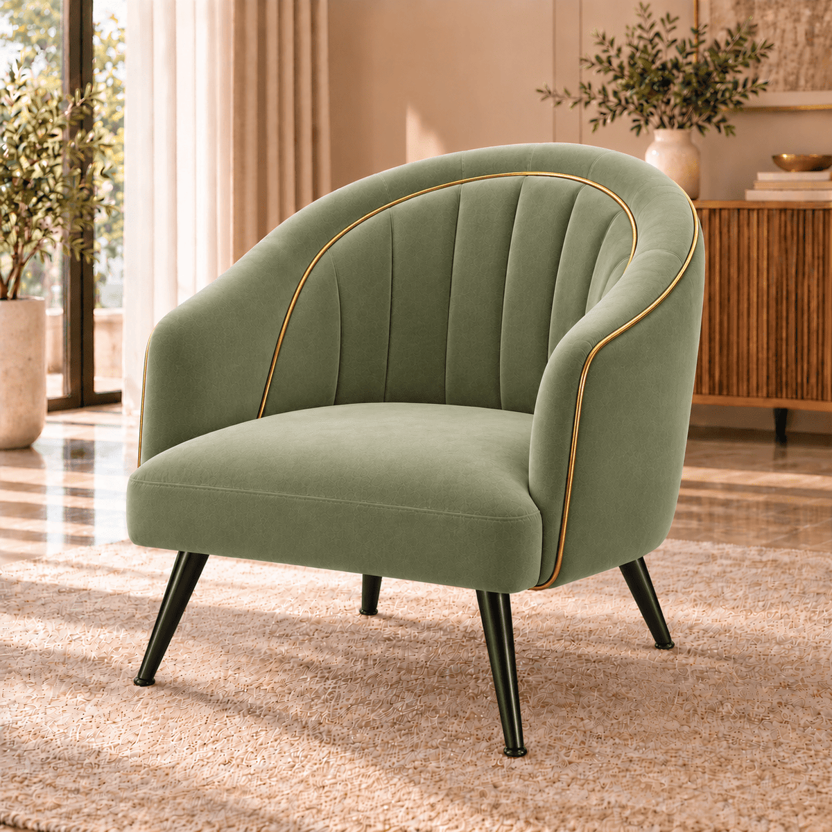 Lavise Opal Premium Upholstered Accent Chair