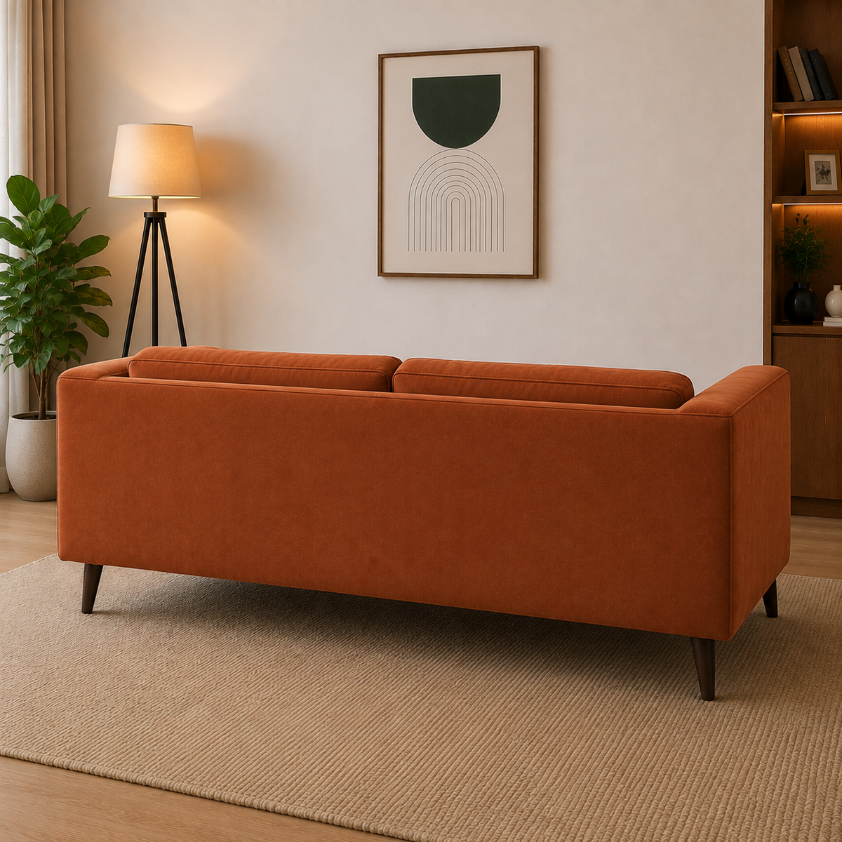 Lavise Fluted Comfort 3 Seater Sofa