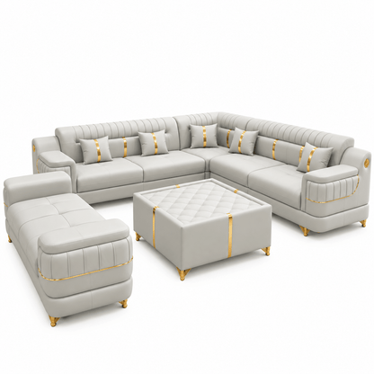 Lavise Imperial Grand Corner Sofa Set with Sofa Bench - Lavise