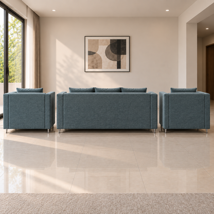 Lavise Fluted Comfort 3+1+1 Sofa Set