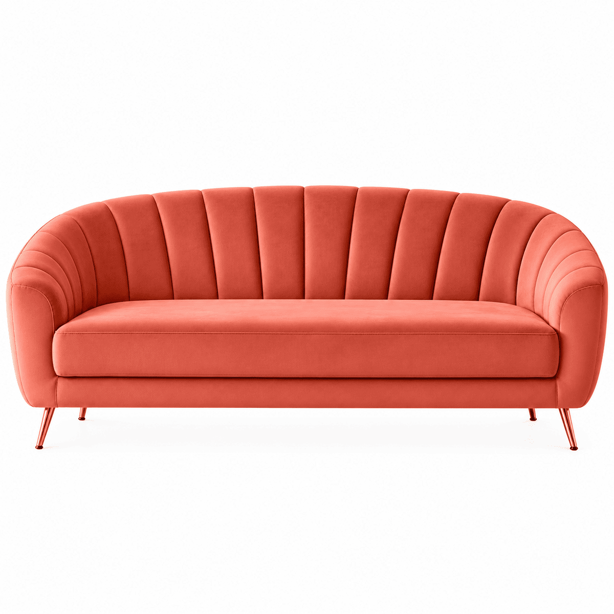 Lavise Coraluxe Channel Tufted 3-Seater Sofa - Lavise