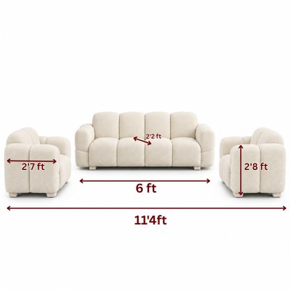 Lavise Cloudy 3+1+1 Sofa Set