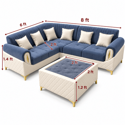 Lavise Royale L-Shaped Corner Sofa - Lavise