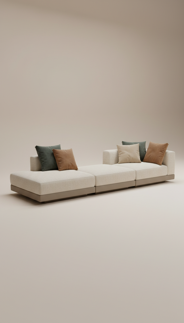 Italian Leather Sofa With Deep Cushions