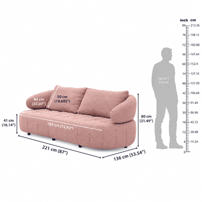 Lavise Siena 3 Seater Sofa with Extendable Backrest - Lavise
