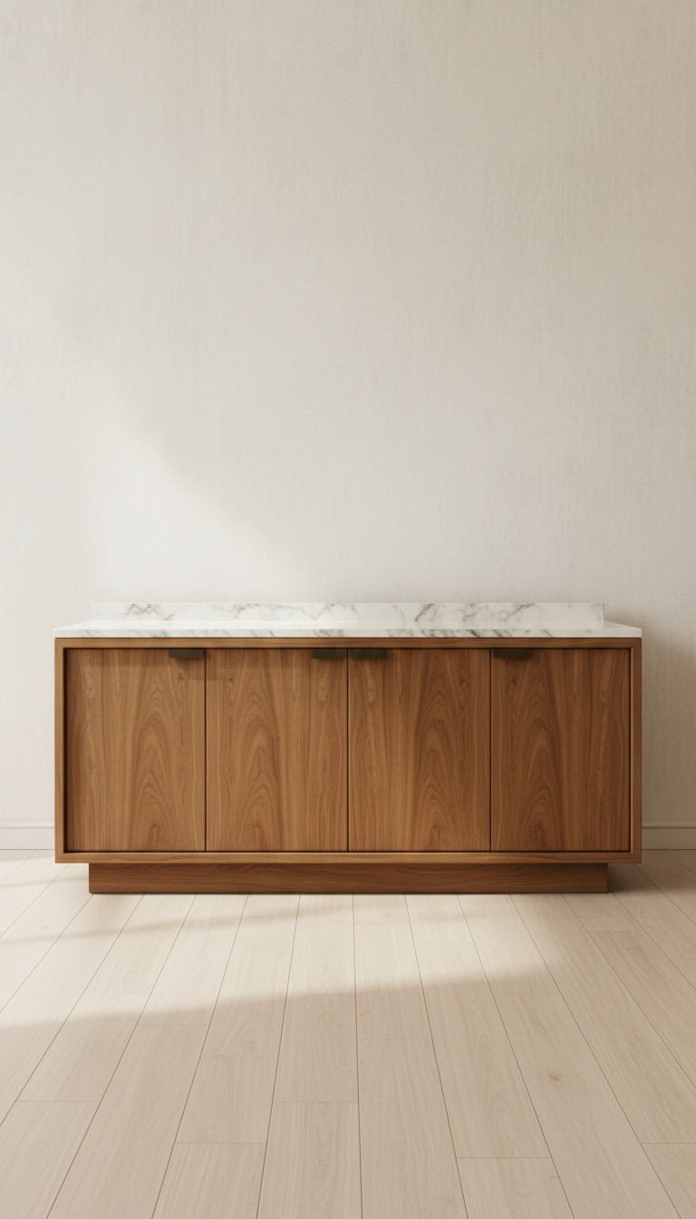 Brushed Metal Accent Sideboard